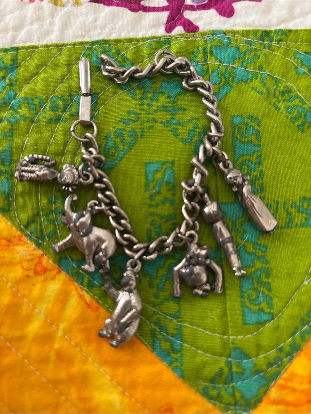 Vintage Disney Jungle book- Women's Silver-Tone Charm Chain Bracelet - Silver